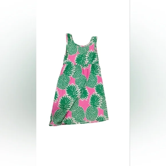 Lolly Wolly Doodle Pineapple Print Sleeveless Scoop Neck Tank Dress Sz S - Picture 2 of 3